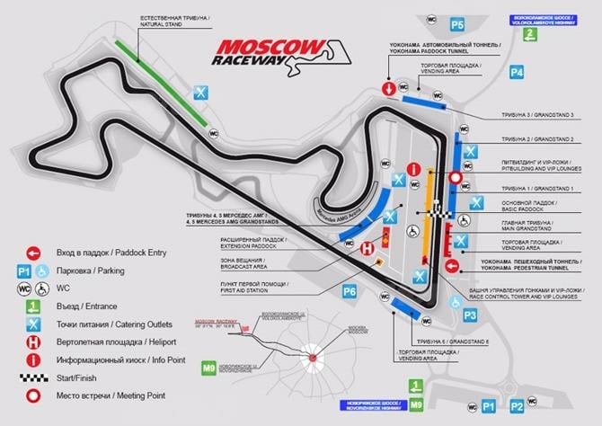 Moscow Raceway map