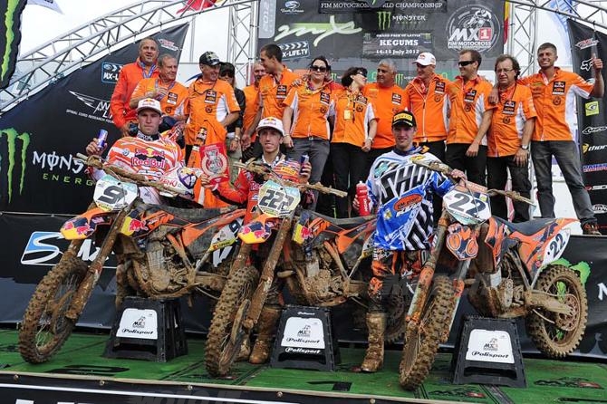 MX1 podio KTM Lettonia